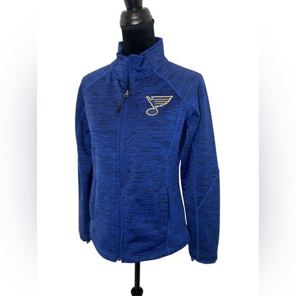 NHL ST.LOUIS BLUES HOCKEY MENS FLEECE LINED FULL ZIP WINTER JACKET WOMENS SIZE M - Picture 6 of 10